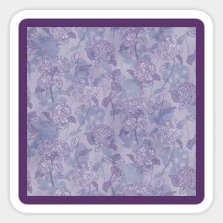 Purple Spring Hydrangea Sticker